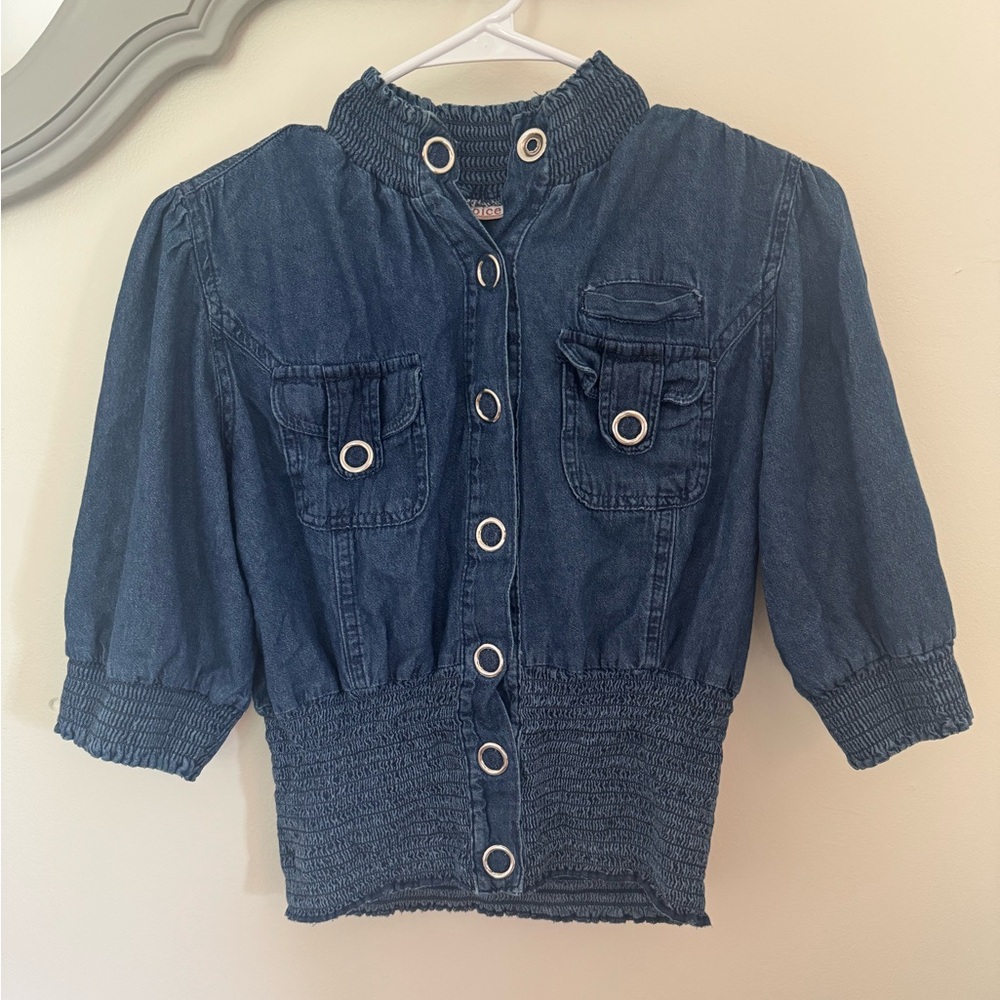 Vintage blue denim top